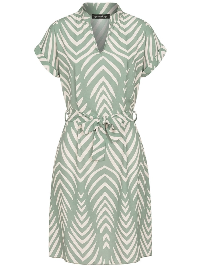 T-Shirt Dress with Leaf Print