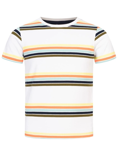 Boys Striped T-Shirt White