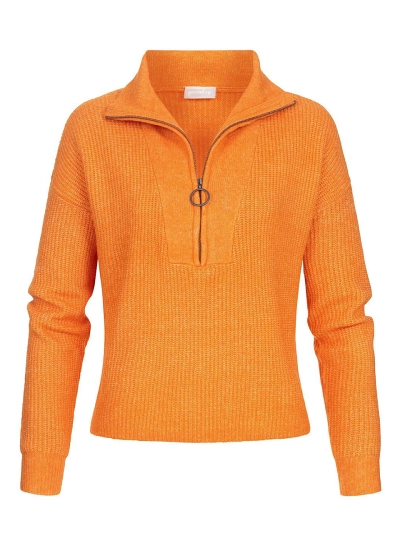 High-Neck Sweater with Zip Fastener